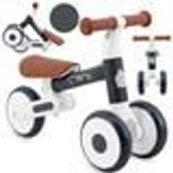 Draisienne - MoMi - DEX - Tricycle sans pédales - Jusquà 20 kg - 12-36 mois - Noir