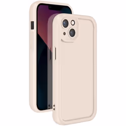 Coque pour iPhone 13 - Silicone - Soft Touch - Beige - Protection caméra - Toucher doux
