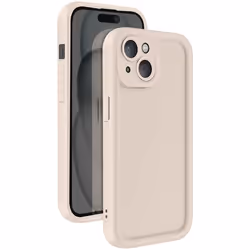 Coque - Silicone - iPhone 15 - Soft Touch - Beige - Protection caméra
