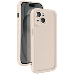 Coque - Silicone - iPhone 15 - Soft Touch - Beige - Protection caméra