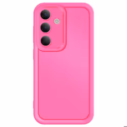 Coque pour Samsung Galaxy S24 Silicone Soft Touch Bordures Surélevées Fuchsia