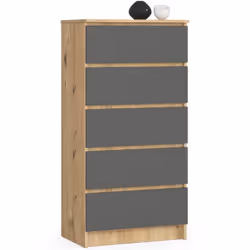AKORD Furniture Factory OP0LK-6ARTSZAR004, Chêne, 5 tiroir(s), Mat, 16 mm, 51 cm, 400 mm
