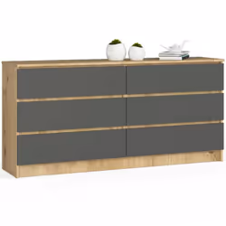 AKORD Furniture Factory OP0LK-1ARTSZAR010, Chêne, 6 tiroir(s), Mat, 16 mm, 71 cm, 400 mm