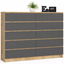 AKORD Furniture Factory OP0LK-1ARTSZA012, Chêne, 10 tiroir(s), Mat, 16 mm, 71 cm, 400 mm