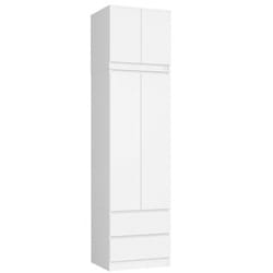 AKORD Furniture Factory SZCLPS60NADBIA placard et armoire de chambre à coucher 3 étagères 2 portes(s) Blanc
