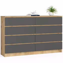 AKORD Furniture Factory OP0LK-160ARTSZA, Chêne, 8 tiroir(s), Mat, 16 mm, 71 cm, 400 mm