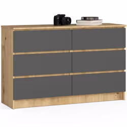AKORD Furniture Factory OP0LK-1ARTSZAR, Chêne, 6 tiroir(s), Mat, 16 mm, 51 cm, 400 mm