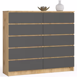AKORD Furniture Factory OP0LK-140SZ10-ARTSZA, Chêne, 10 tiroir(s), Mat, 16 mm, 60 cm, 400 mm