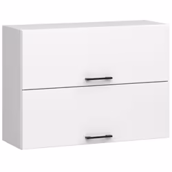 AKORD Furniture Factory KS0POLIBIAW80G2, 2 portes(s), 2 étagères, Blanc, Porte à charnière, 16 mm, 300 mm