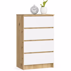AKORD Furniture Factory OP0LK-6ARTBIA003, Blanc, Chêne, 4 tiroir(s), Mat, 16 mm, 51 cm, 400 mm