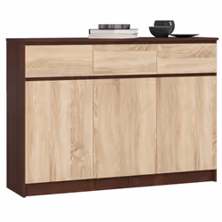 AKORD Furniture Factory OP0LK-1VENSON0008, Chêne, Wenge, 3 tiroir(s), Mat, 6 étagères, 3 portes(s), 16 mm