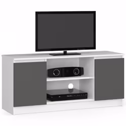 AKORD Furniture Factory OP0LRTV120BIASZA, Blanc, 2 étagères, Mat, 2 portes(s), 400 mm, 1200 mm