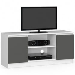 AKORD Furniture Factory OP0LRTV120BIASZA Support TV et centre de divertissement 2 étagères