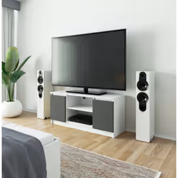 AKORD Furniture Factory OP0LRTV120BIASZA Support TV et centre de divertissement 2 étagères - Vue supplémentaire 5