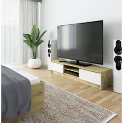 AKORD Furniture Factory OP0LRTVCLP160-ARTBIA Support TV et centre de divertissement 2 étagères - Vue supplémentaire 4