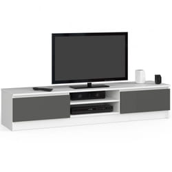 AKORD Furniture Factory OP0LRTVCLP160-BIASZA Support TV et centre de divertissement 2 étagères