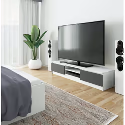 AKORD Furniture Factory OP0LRTVCLP160-BIASZA Support TV et centre de divertissement 2 étagères - Vue supplémentaire 5