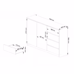 AKORD Furniture Factory KOMK013BIA Commode