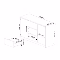 AKORD Furniture Factory KOMK016BIA Commode