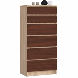 AKORD Furniture Factory OP0PK-6DABVEN001, Chêne, Wenge, 6 tiroir(s), Mat, 16 mm, 51 cm, 400 mm