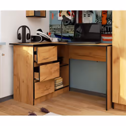 AKORD Furniture Factory IP0P3SDABCR0028 bureau d'ordinateur Couleur chêne - Vue supplémentaire 6