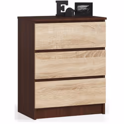AKORD Furniture Factory OP0LK-6VENSON3SZ, Chêne, Wenge, 3 tiroir(s), Mat, 16 mm, 51 cm, 400 mm