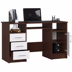 AKORD Furniture Factory IP0PANAWENBIA001 bureau d'ordinateur Blanc, Bois