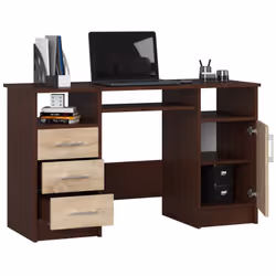 AKORD Furniture Factory IP0PANAWENSON001 bureau d'ordinateur Couleur chêne, Bois