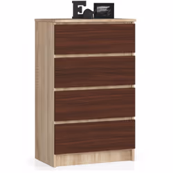 AKORD Furniture Factory OP0LK-6DABVEN003, Chêne, Wenge, 4 tiroir(s), Mat, 16 mm, 51 cm, 400 mm