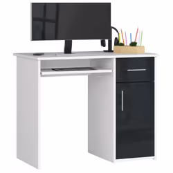 AKORD Furniture Factory IP0PPINPOLGRA001, Droit, Forme rectangulaire, Brillant, Blanc, 1 tiroir(s), 500 mm