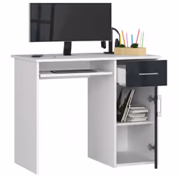 AKORD Furniture Factory IP0PPINPOLGRA001 bureau d'ordinateur Blanc