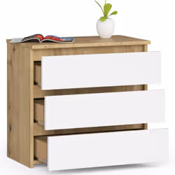 AKORD Furniture Factory OP0LCL-ARTBIA003 Table de nuit et table de chevet 3 tiroir(s)
