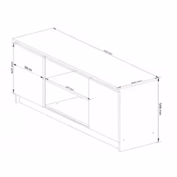 AKORD Furniture Factory OP0LRTV140-BIASZA Support TV et centre de divertissement