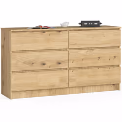 AKORD Furniture Factory OP0LK-140SZ6-ART, Chêne, 6 tiroir(s), Mat, 16 mm, 60 cm, 400 mm