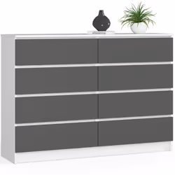 AKORD Furniture Factory OP0LKOMBIASZA, Blanc, 8 tiroir(s), Mat, 16 mm, 60 cm, 400 mm