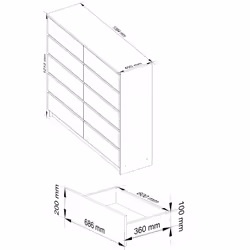 AKORD Furniture Factory KOM-140SZ10-ARTBIA Commode