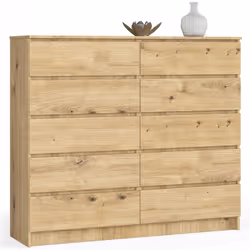 AKORD Furniture Factory KOM-140SZ10-ART, Chêne, 10 tiroir(s), Mat, 16 mm, 60 cm, 400 mm