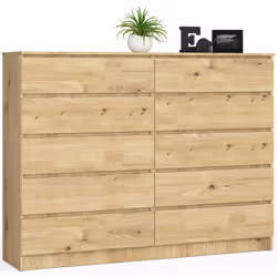 AKORD Furniture Factory OP0LK-160SZ10ART, Chêne, 10 tiroir(s), Mat, 16 mm, 71 cm, 400 mm