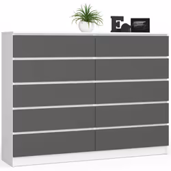 AKORD Furniture Factory OP0LK-106SZ10BIASZA, Blanc, 10 tiroir(s), Mat, 16 mm, 71 cm, 400 mm
