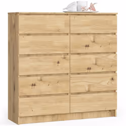 AKORD Furniture Factory OP0LK-120SZ10ART, Chêne, 10 tiroir(s), Mat, 16 mm, 51 cm, 400 mm