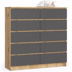 AKORD Furniture Factory OP0LK-120SZ10ARTSZA, Chêne, 10 tiroir(s), Mat, 16 mm, 51 cm, 400 mm