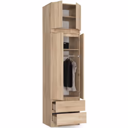 AKORD Furniture Factory SP0PSZNADS60SON placard et armoire de chambre à coucher 2 étagères 2 portes(s) Chêne - Vue supplémentaire 6