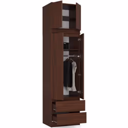 AKORD Furniture Factory SP0PSZNADS60VEN placard et armoire de chambre à coucher 2 étagères 2 portes(s) Wenge - Vue supplémentaire 6