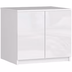 AKORD Furniture Factory SP0PSZNADS60BIAPOL, Blanc, Armoire, 2 étagères, 2 portes(s), Brillant, Porte à charnière