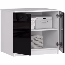AKORD Furniture Factory SP0PSZNADS60CZAPOL placard et armoire de chambre à coucher 2 étagères 2 portes(s) Blanc