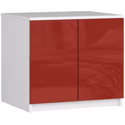 AKORD Furniture Factory SP0PSZNADS60CZEPOL, Blanc, Armoire, 2 étagères, 2 portes(s), Brillant, Porte à charnière
