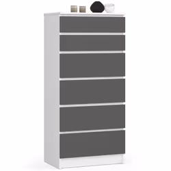 AKORD Furniture Factory OP0PK-6BIASZA001, Blanc, 6 tiroir(s), Mat, 16 mm, 51 cm, 400 mm