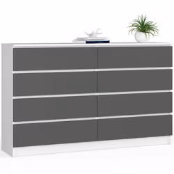 AKORD Furniture Factory OP0LK-160BIASZA, Blanc, 8 tiroir(s), Mat, 16 mm, 71 cm, 400 mm