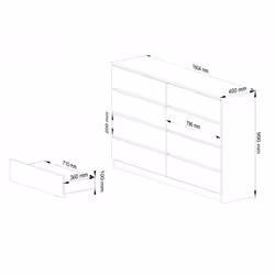 AKORD Furniture Factory OP0LK-160BIASZA Commode
