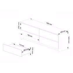 AKORD Furniture Factory OP0LK-1604SZ-BIASZA Commode
